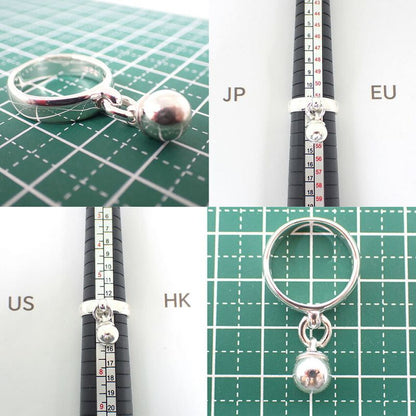 Tiffany & Co 925 Ball Dangle Silver Ring No 12 J126-6