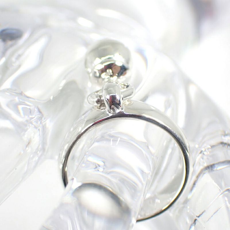 Tiffany & Co 925 Ball Dangle Silver Ring No 12 J126-6