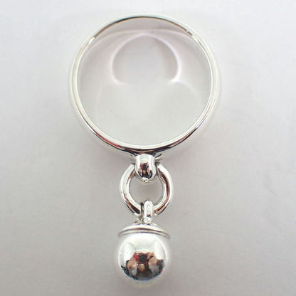 Tiffany & Co 925 Ball Dangle Silver Ring No 12 J126-6
