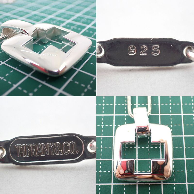 Tiffany & Co 925 Open Cross Pendant Necklace J126-1