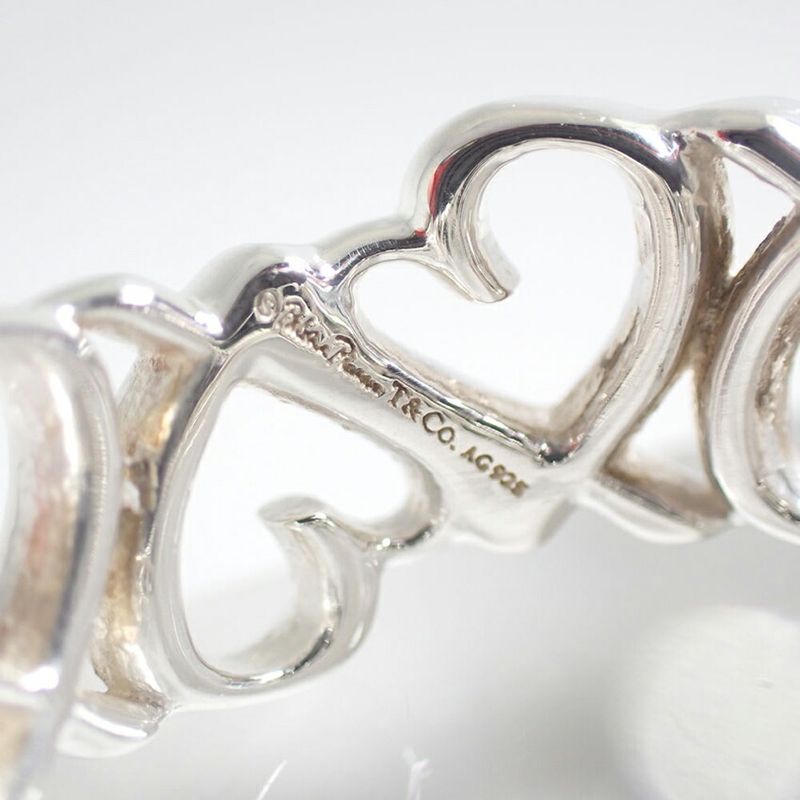 Tiffany & Co 925 Triple Loving Heart Ring No 11 J126-13