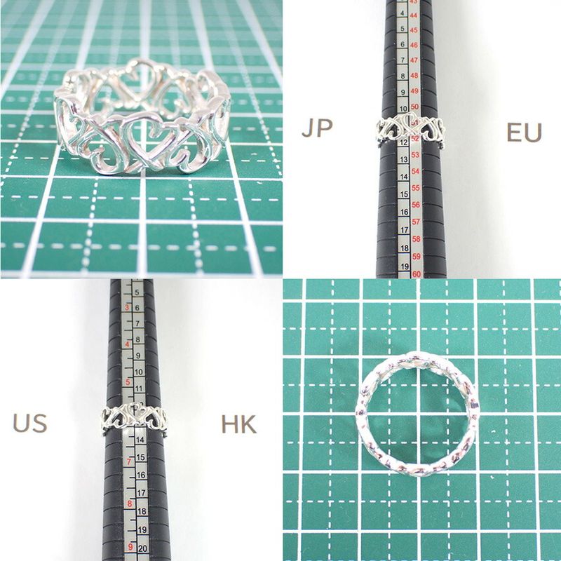 Tiffany & Co 925 Triple Loving Heart Ring No 11 J126-13