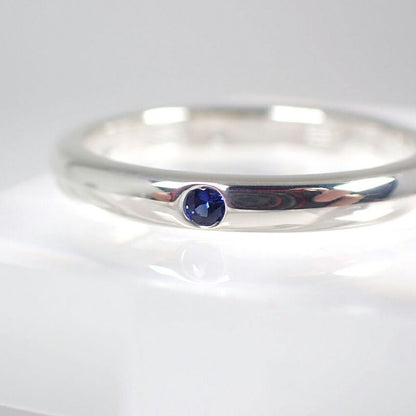 Tiffany & Co925 Sapphire Stacking Band Ring No 10 J126-12