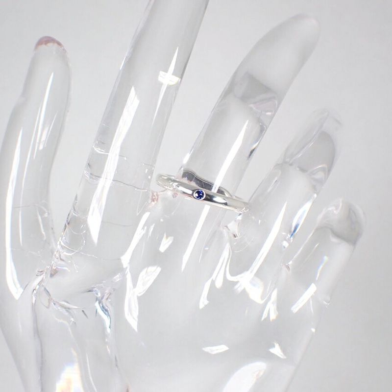 Tiffany & Co925 Sapphire Stacking Band Ring No 10 J126-12