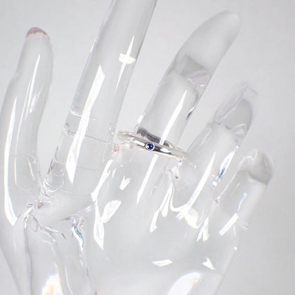 Tiffany & Co925 Sapphire Stacking Band Ring No 10 J126-12