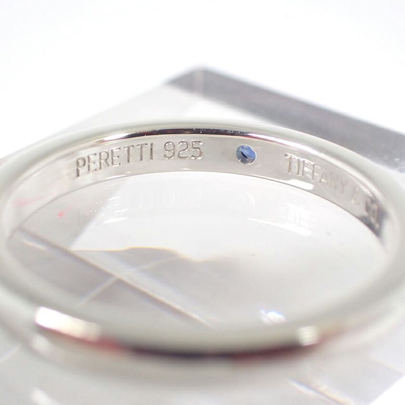Tiffany & Co925 Sapphire Stacking Band Ring No 10 J126-12