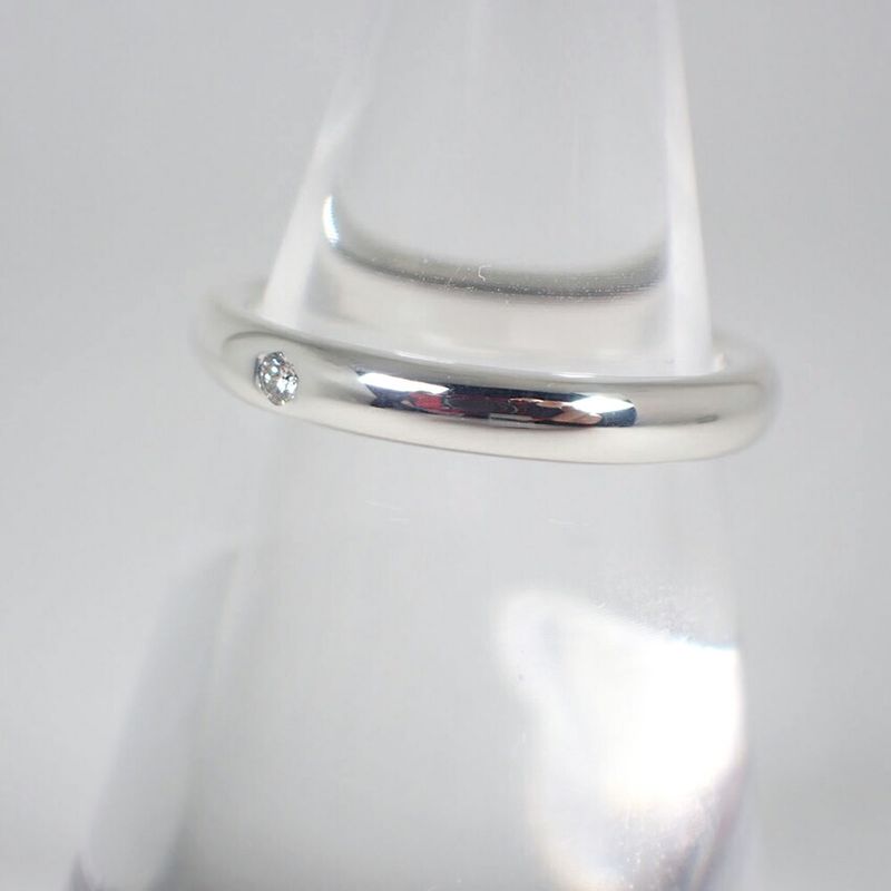 Tiffany & Co 925 Diamond Stacking Band Ring No 8 J126-11