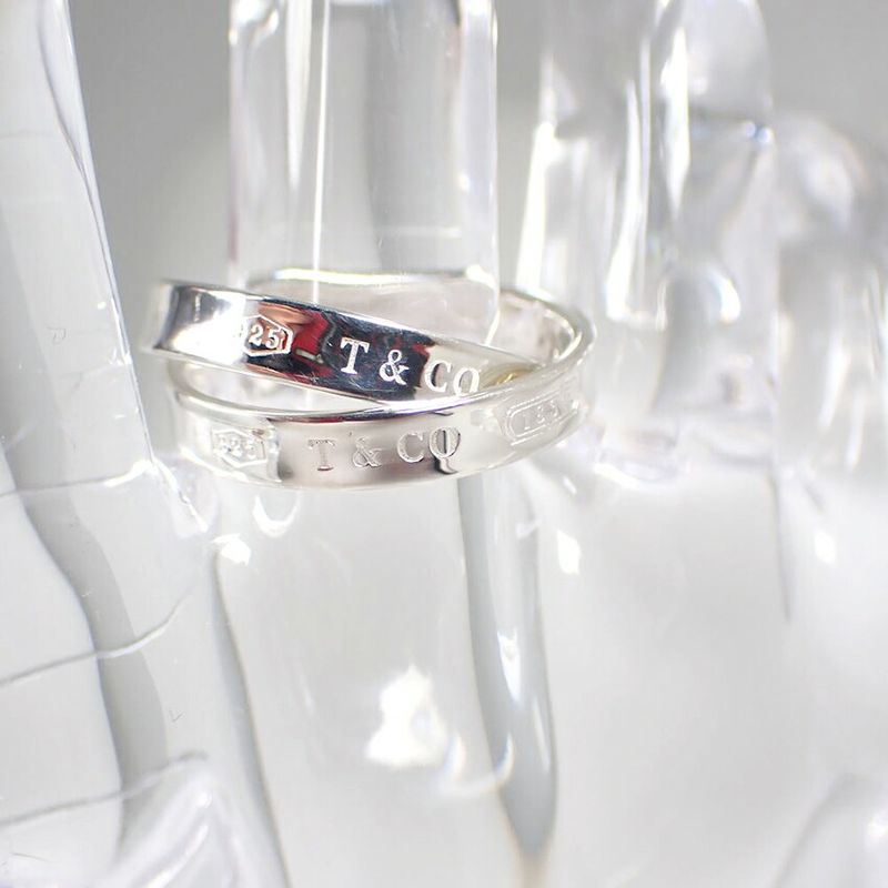 Tiffany & Co925 1837 Interlocking Circle Ring No 8 J126-15