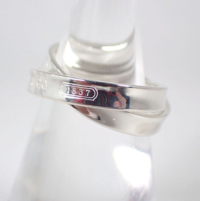 Tiffany & Co925 1837 Interlocking Circle Ring No 8 J126-15