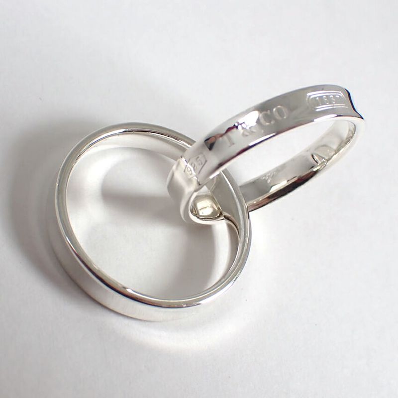 Tiffany & Co925 1837 Interlocking Circle Ring No 8 J126-15