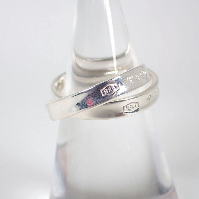 Tiffany & Co925 1837 Interlocking Circle Ring No 9 J126-14