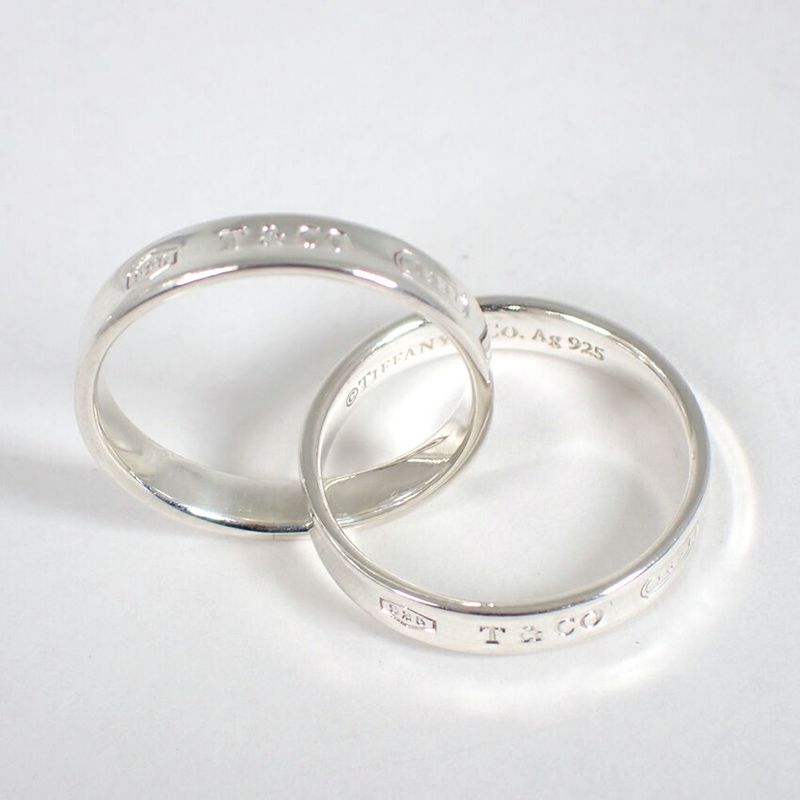 Tiffany & Co925 1837 Interlocking Circle Ring No 9 J126-14