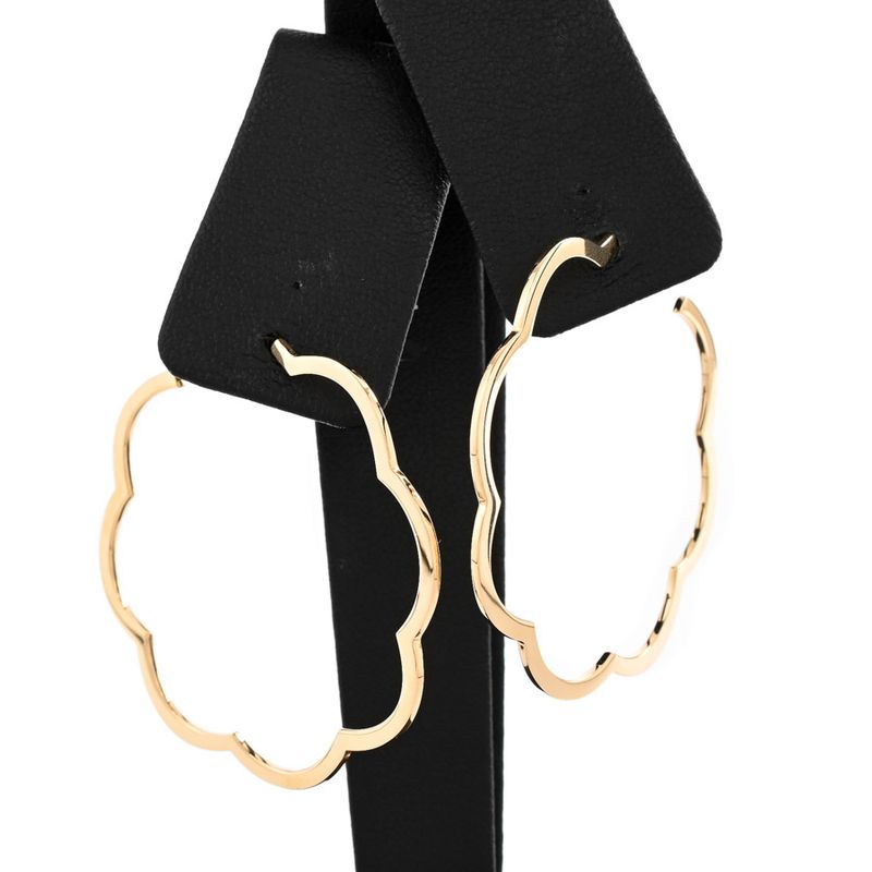 Chanel Earrings Camellia Hoop
