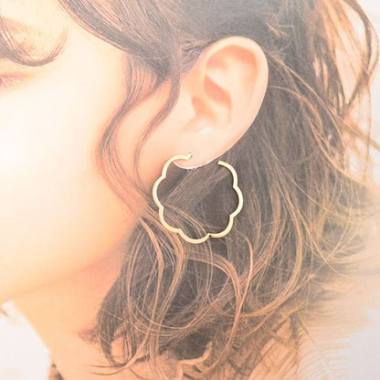 Chanel Earrings Camellia Hoop