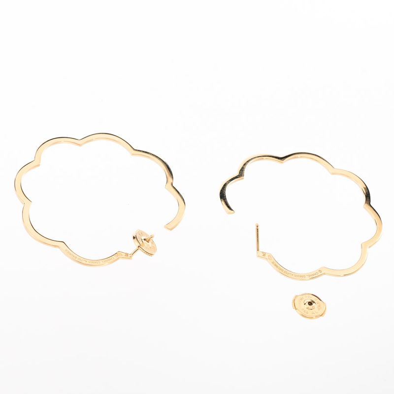 Chanel Earrings Camellia Hoop