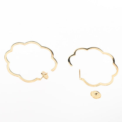 Chanel Earrings Camellia Hoop