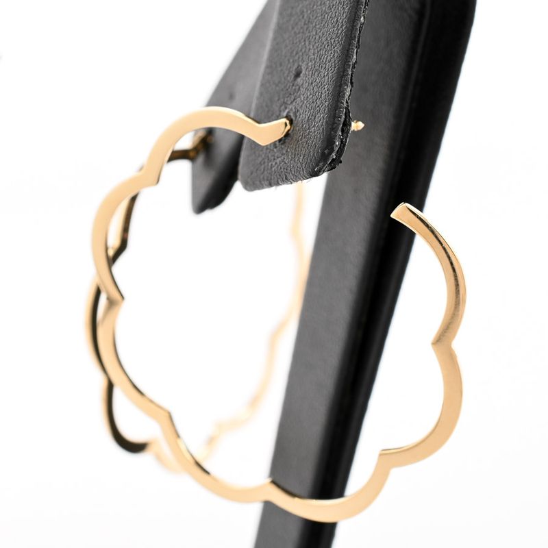 Chanel Earrings Camellia Hoop