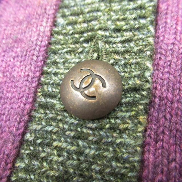 97A 97aw Vintage Chanel Coco Button Cashmere Knit Ensemble Turtleneck Sweater