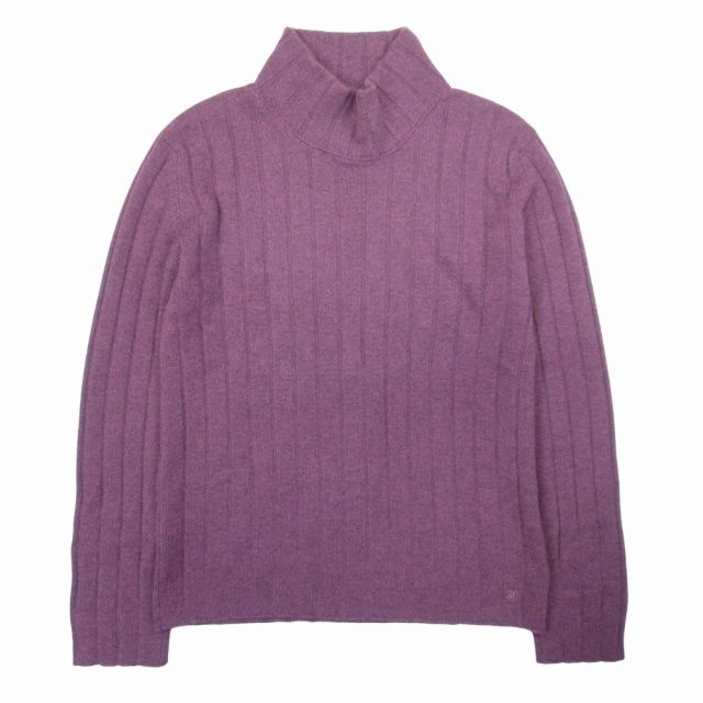 97A 97aw Vintage Chanel Coco Button Cashmere Knit Ensemble Turtleneck Sweater