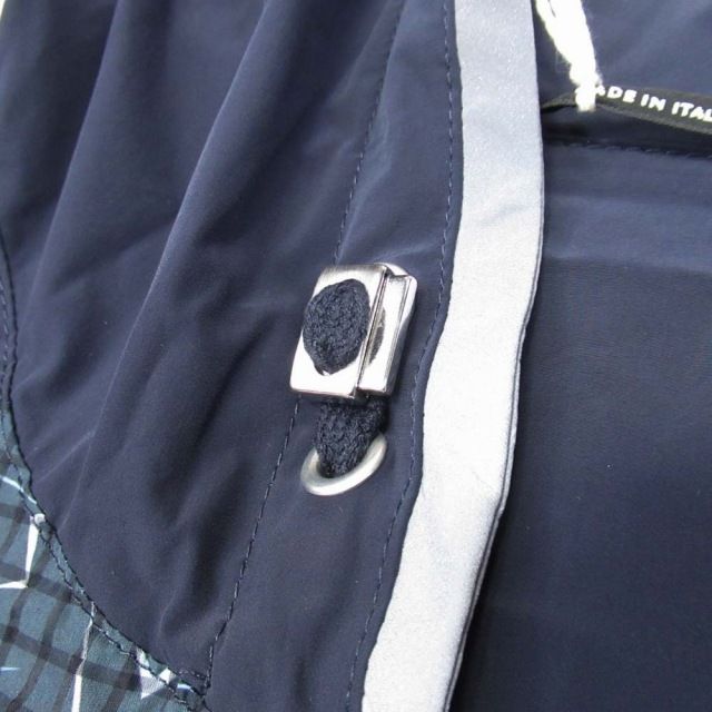 17ss Hermes Reversible Nylon Parka H Logo Soccer Fabric Hoodie Reflector Line