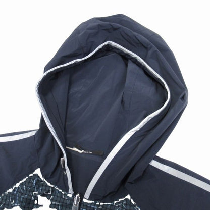 17ss Hermes Reversible Nylon Parka H Logo Soccer Fabric Hoodie Reflector Line