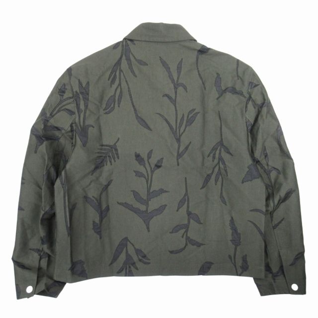 23ss Hermes Herbier Deperlant Half Zip Shirt Jacket Serie Button Pullover