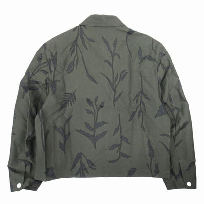 23ss Hermes Herbier Deperlant Half Zip Shirt Jacket Serie Button Pullover