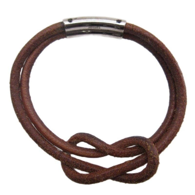 Hermes Heracled Bracelet 2-row Leather Brown