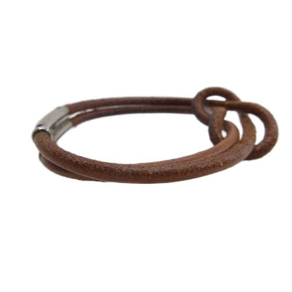 Hermes Heracled Bracelet 2-row Leather Brown