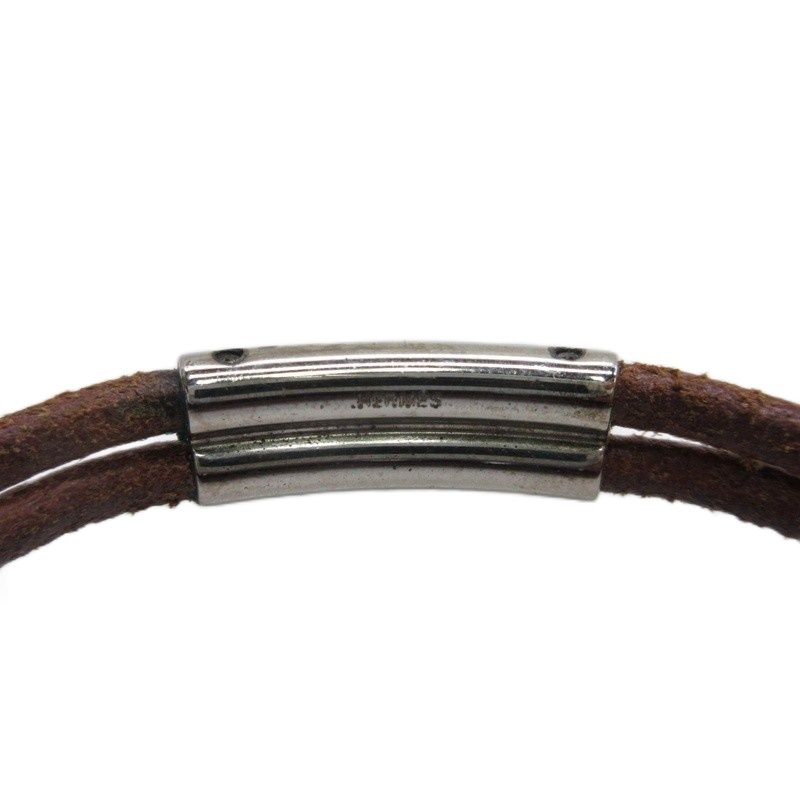 Hermes Heracled Bracelet 2-row Leather Brown
