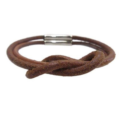 Hermes Heracled Bracelet 2-row Leather Brown