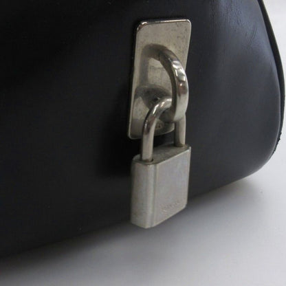 Prada Triangle Plate One Shoulder Bag Nylon Leather Black