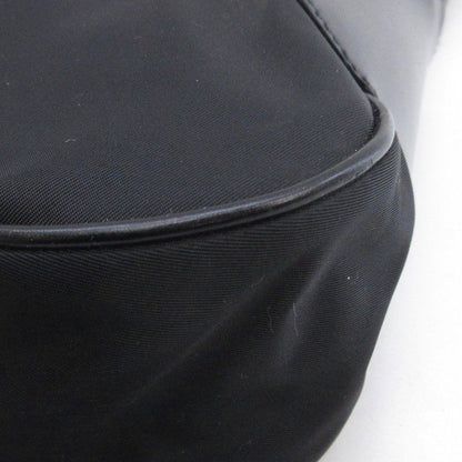 Prada Triangular Plate Nylon One Shoulder Bag Black