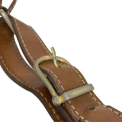 Celine Shoulder Bag Macadam Pattern Dark Brown X Brown Drawstring Shape Leather