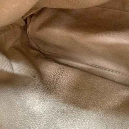 Celine Shoulder Bag Macadam Pattern Dark Brown X Brown Drawstring Shape Leather