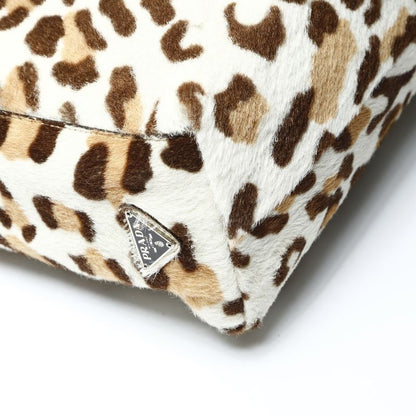 Prada Shoulder Bag Calf Hair Leopard Chain