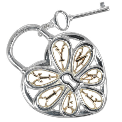Tiffany & Co Filigree Heart Key Silver 925 18K Pink