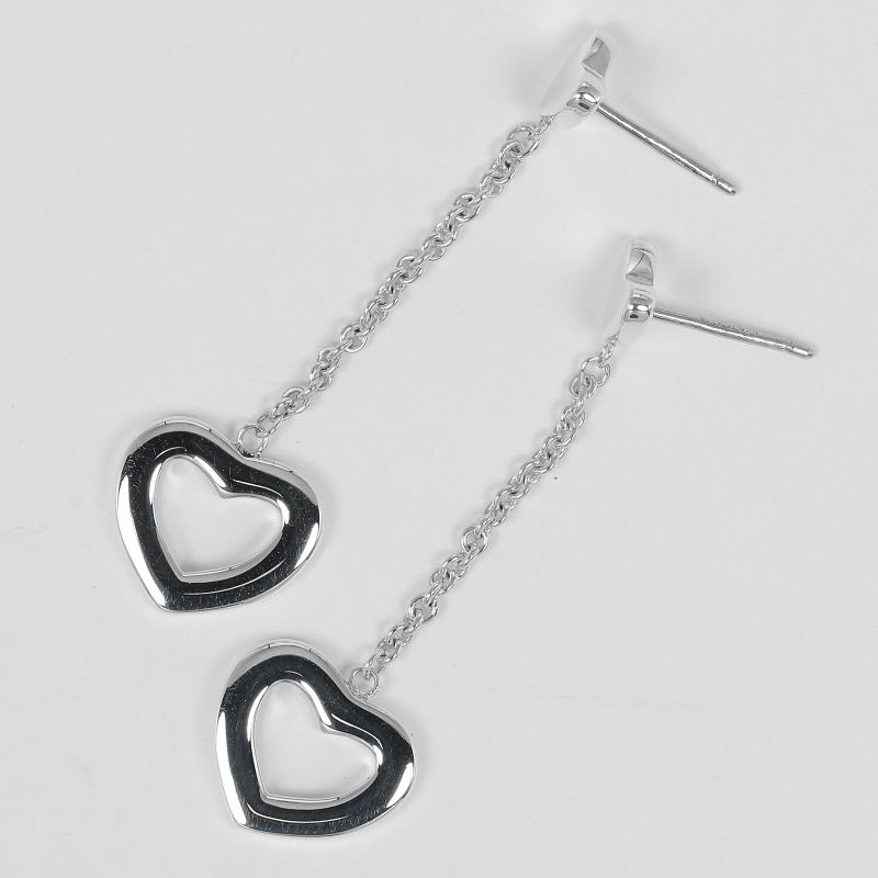 Tiffany & Co Heart Link Drop Silver 925 Women's 3.9 g Earrings