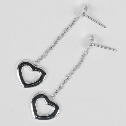 Tiffany & Co Heart Link Drop Silver 925 Women's 3.9 g Earrings