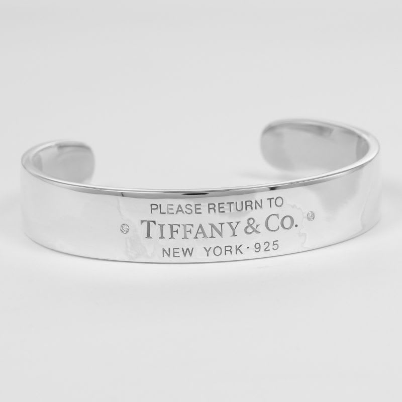 Tiffany & Co Return To Narrow Silver 925 Diamond
