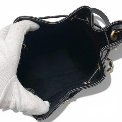 Chanel Deauville Tote Bag Caviar Black Gold