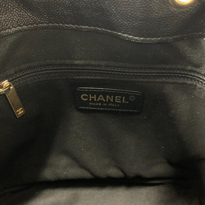 Chanel Deauville Tote Bag Caviar Black Gold