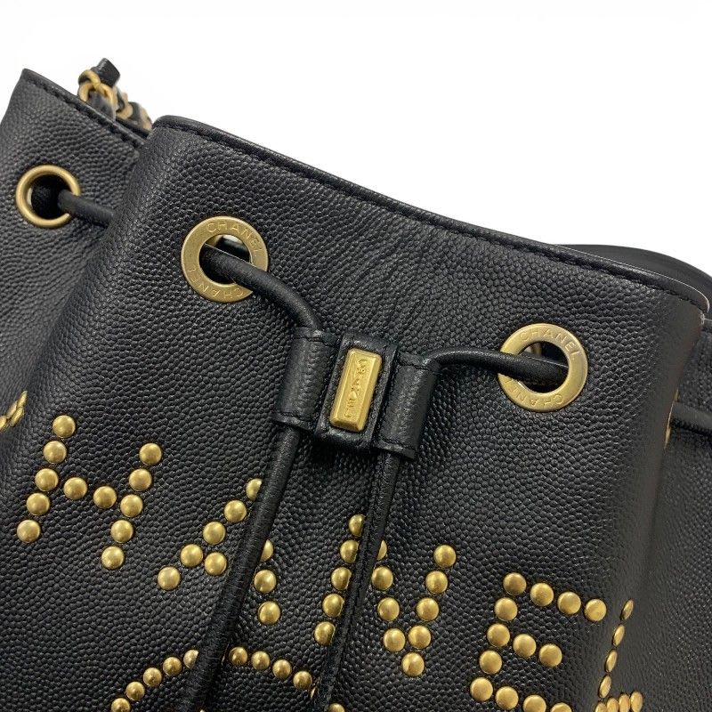 Chanel Deauville Tote Bag Caviar Black Gold
