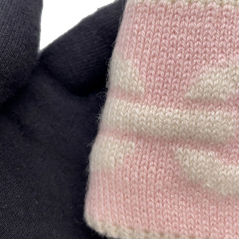 Hermes Knit Hat Heaven Cashmere M Hat Rose Poudre Ecru