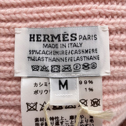 Hermes Knit Hat Heaven Cashmere M Hat Rose Poudre Ecru