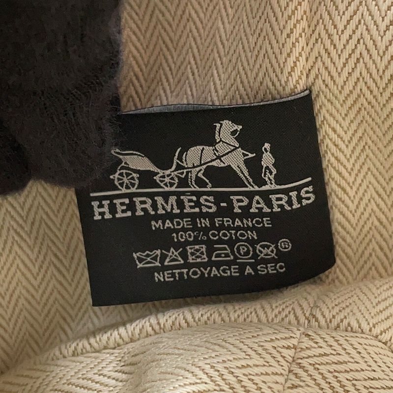 Hermes Pouch Bric-a-Brac PM Marine Silver Canvas Case