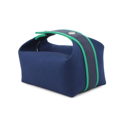 Hermes Pouch Bric-a-Brac PM Marine Silver Canvas Case