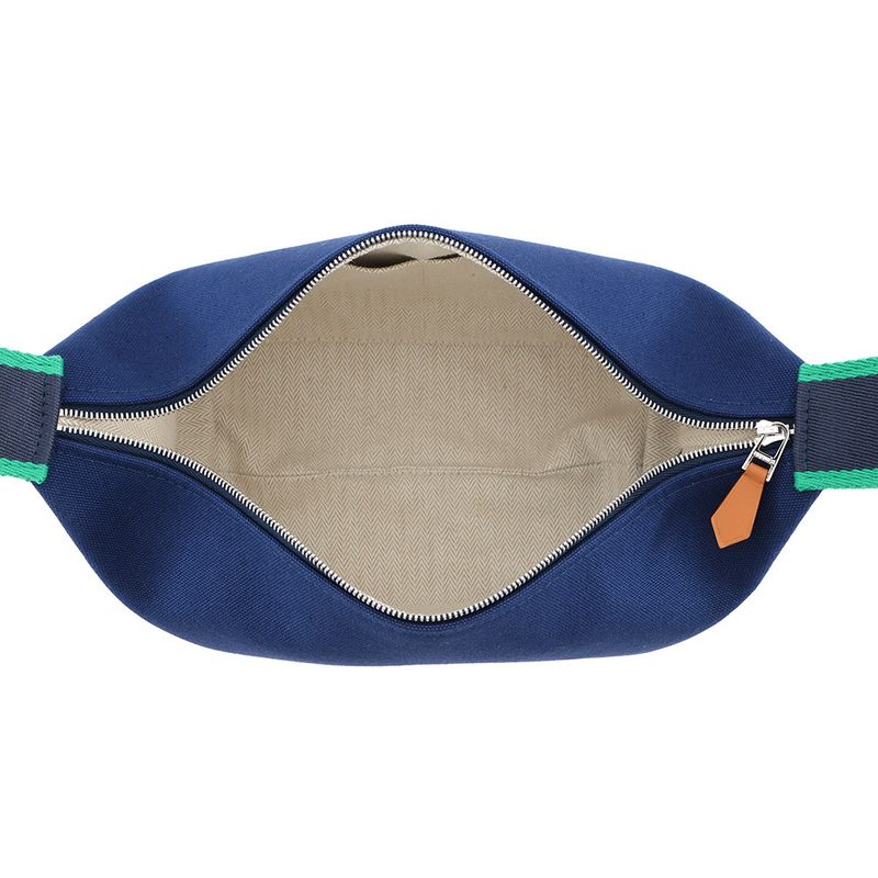 Hermes Pouch Bric-a-Brac PM Marine Silver Canvas Case