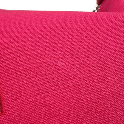 Hermes Pouch Bric-a-Brac PM Hibiscus Silver Canvas