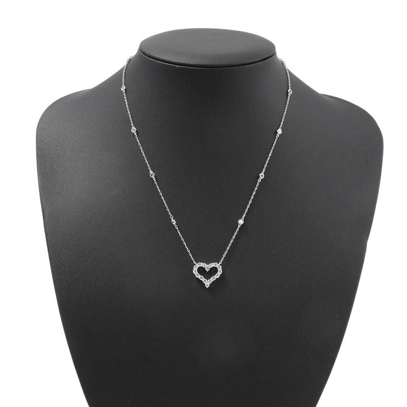 Tiffany & Co. Necklace Sentimental Heart by the Yard Pendant Diamond